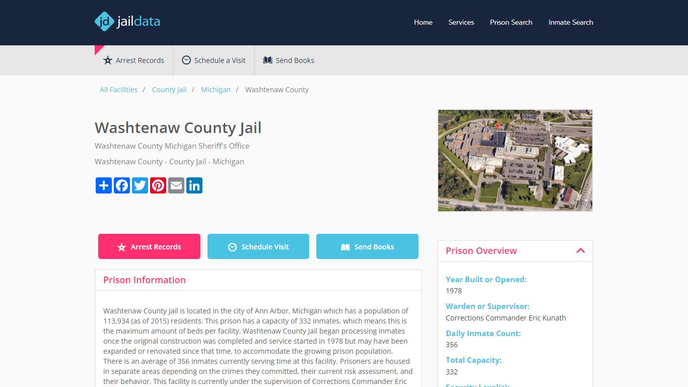 Washtenaw County Jail Inmate Search and Prisoner Info - Ann Arbor, MI